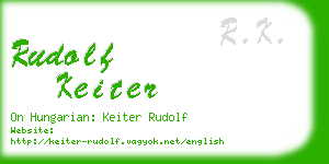 rudolf keiter business card